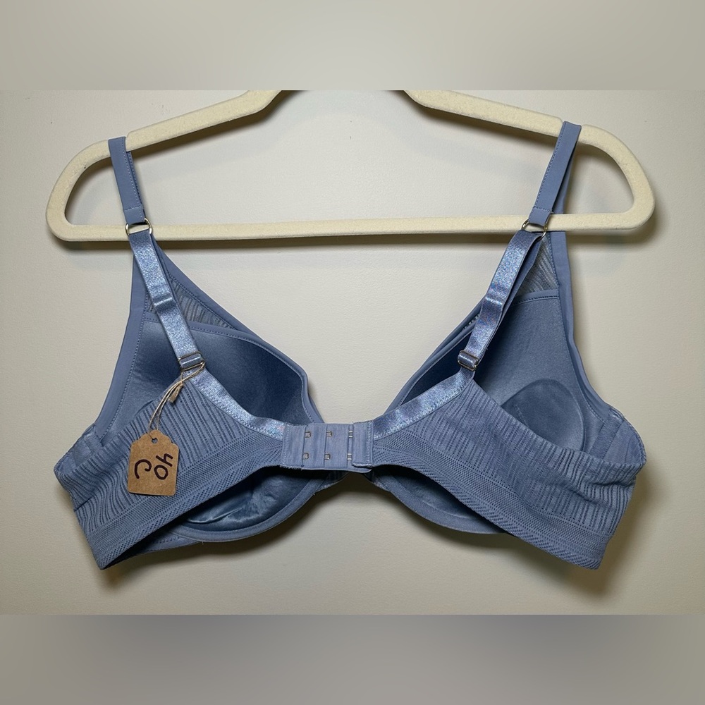 ThirdLove‎ 24/7 Lace Balconette Bra Blue Size 40C Underwire Support pretty sexy - Picture 5 of 10